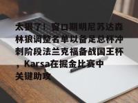 太狠了！窗口期明尼苏达森林狼调整名单以备足总杯冲刺阶段法兰克福备战国王杯，Karsa在掘金比赛中关键助攻 -南宫网页版